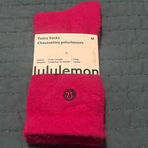 lululemon athletica Vibrant Red Fuzzy Socks